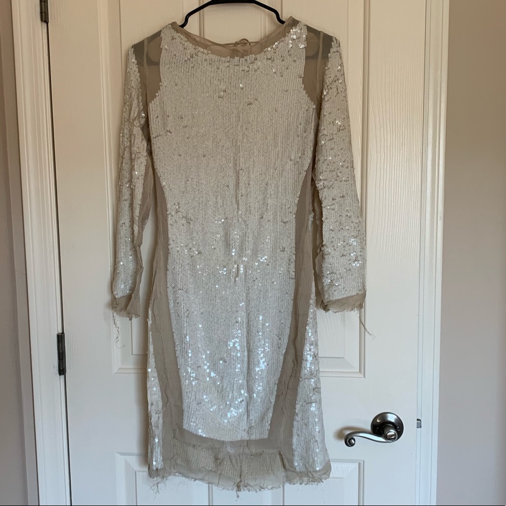 Distressed Sequins All Saints Dress